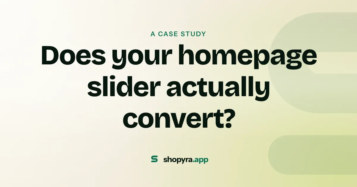 Does your homepage slider actually convert?